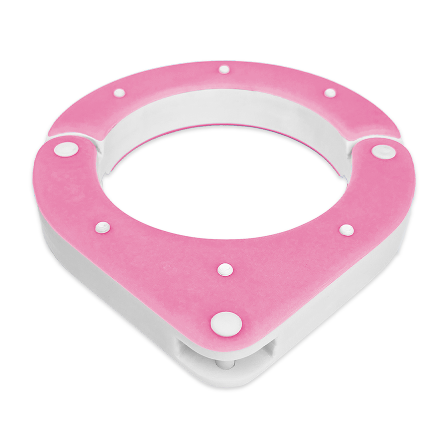 Handmade Shackled BDSM collar with shackle pin. Pink and White. designed by Chantelleh23 – high-quality, lightweight, and perfect for sensory play