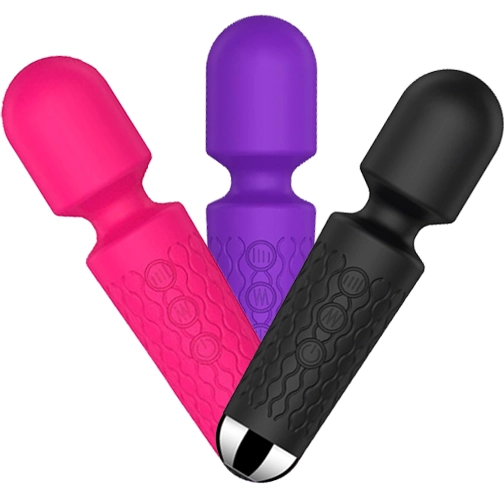 wand vibrator, wand, vibrator, black wand vibrator, sex toy, black, pink, purple