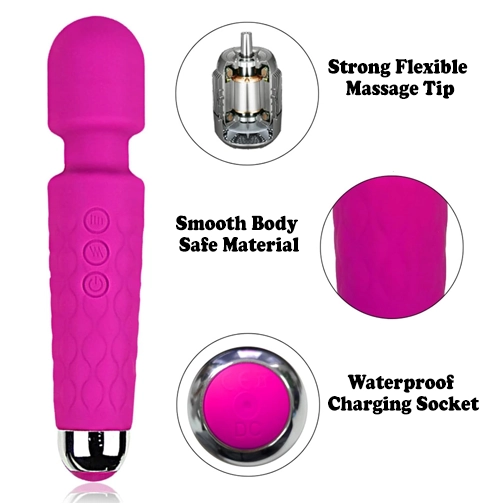 wand vibrator, wand, vibrator, black wand vibrator, sex toy, black, pink, purple
