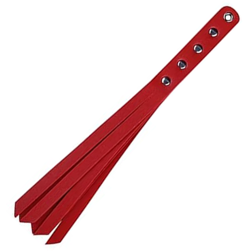 red whip flogger, whip, flogger, leather whip, leather flogger,