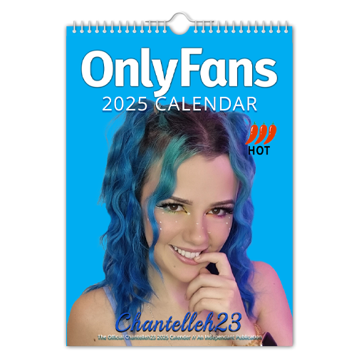 Chantelleh23 Exclusive 12-Month Nude Calendar Cover featuring a stunning photo of Chantelleh23