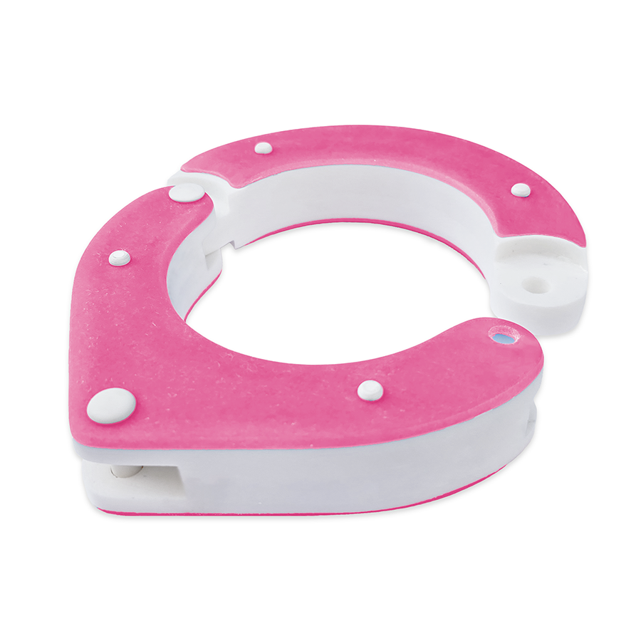 Handmade Resin Ankle Shackles unlocked for BDSM – Pink and White unique design and Secure Locking Mechanism