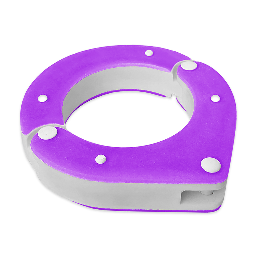 Handmade Resin Ankle Shackles single for BDSM – Purple and White unique design and Secure Locking Mechanism