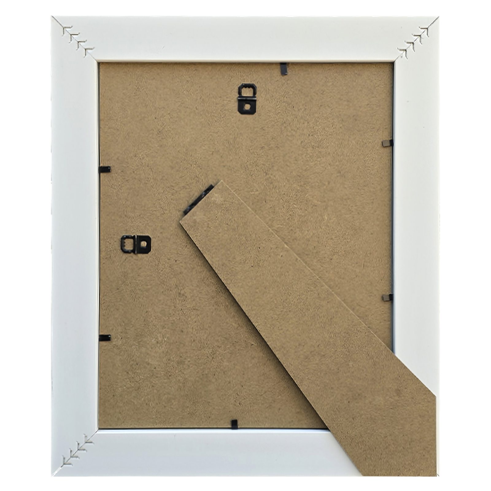 Back view of Chantelleh23 black and white art print frame - 27x32cm wooden frame with hanging hardware, ready to display