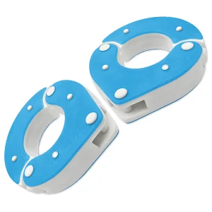 Handmade Resin Wrist Shackles for BDSM – Blue and White unique design and Secure Locking Mechanism