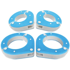 Wrist and Ankle Shackle Combo – Blue and White – Handmade High-Quality Resin BDSM Set with Free Chain and Padlocks – Exclusive Design by Chantelleh23