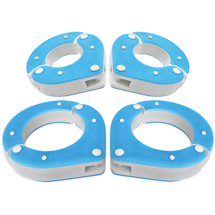 Wrist and Ankle Shackle Combo – Blue and White – Handmade High-Quality Resin BDSM Set with Free Chain and Padlocks – Exclusive Design by Chantelleh23